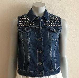 2/$20 Denim Vest with Studs